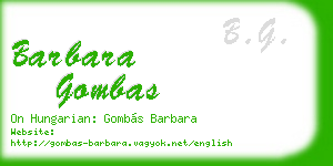barbara gombas business card